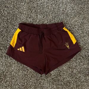 Adidas Women's ASU Maroon and Yellow Athletic Shorts